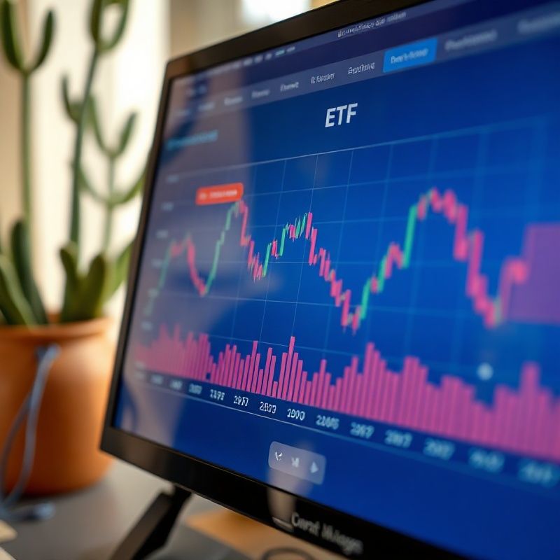 Vizualizacija usporedbe troškova ETF fondova u indigo tonovima